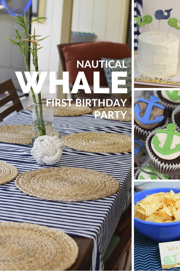 Nautical Whale Themed First Birthday Party